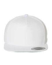 YP Classics White / Adjustable YP Classics 6007 - Five-Panel Cotton Twill Snapback Cap